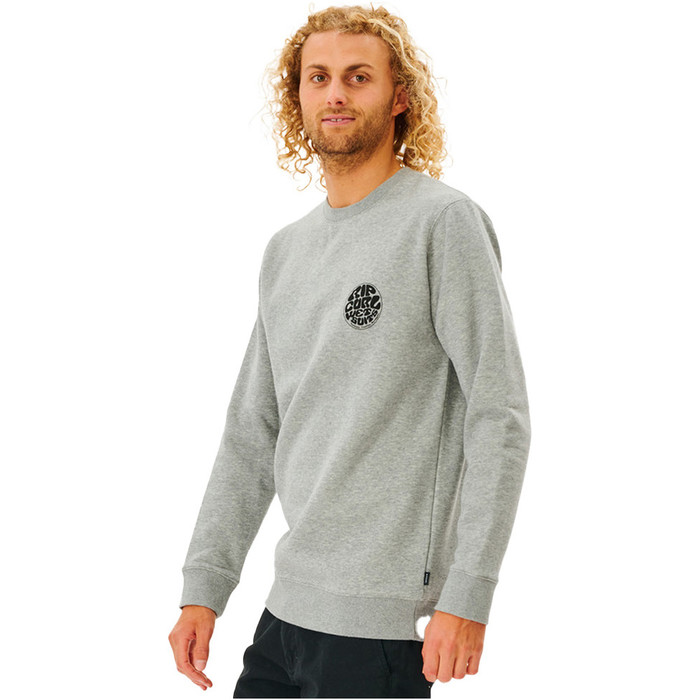 Rip Curl Mnner Crew Fleece 2024 Neoprenanzug Icon Pullover CFEHN9 - Grey Marle